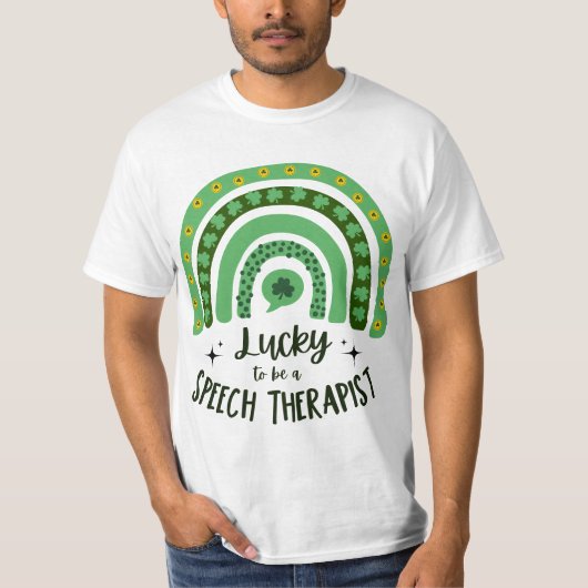 Speech Therapist St. Patrick's Day SLP St. Pat's D T-shirt (Voorkant)