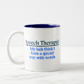 Speech Therapist Tweekleurige Koffiemok (Links)