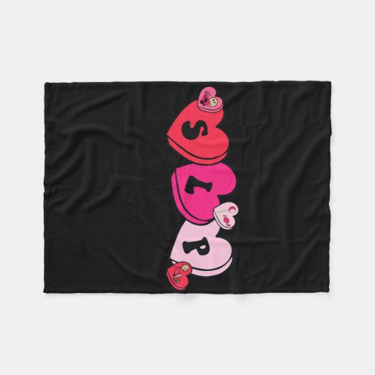 Speech Therapist Valentine's Day Fleece Deken (Voorkant (Horizontaal))