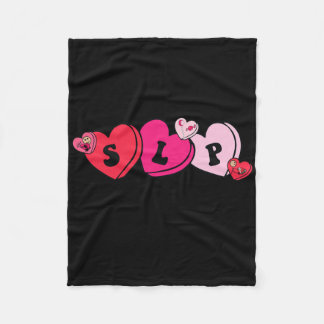 Speech Therapist Valentine's Day Fleece Deken