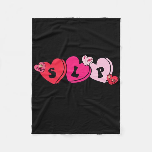 Speech Therapist Valentine's Day  Fleece Deken (Voorkant)