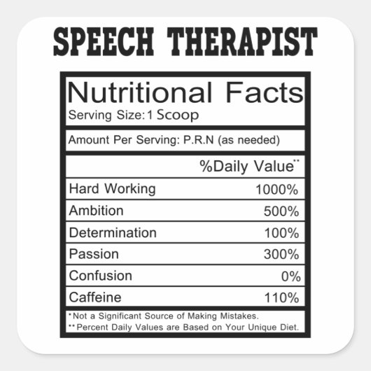 Speech Therapist Vierkante Sticker (Voorkant)