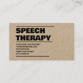 Speech Therapist Visitekaartje (Voorkant)