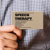 Speech Therapist Visitekaartje