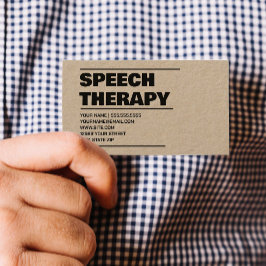 Speech Therapist Visitekaartje
