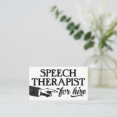 Speech Therapist Visitekaartjes - Koel Vintage (Staand voorkant)