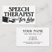 Speech Therapist Visitekaartjes - Koel Vintage (Voorkant / Achterkant)