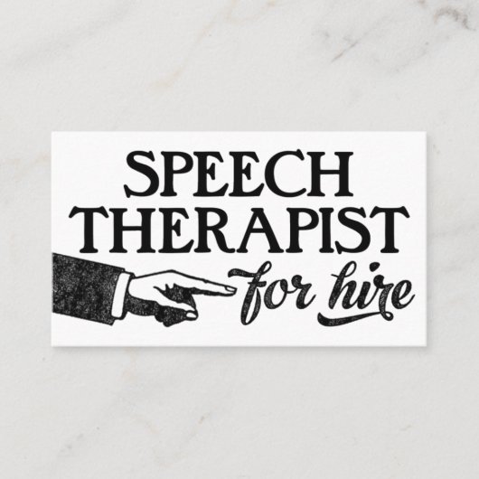 Speech Therapist Visitekaartjes - Koel Vintage (Voorkant)