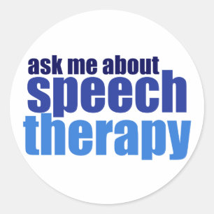 Speech Therapist Vraag me over therapie Ronde Sticker