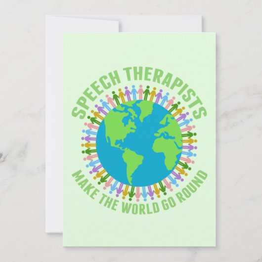 Speech Therapists Make the World Go Round SLP Kaart (Voorkant)