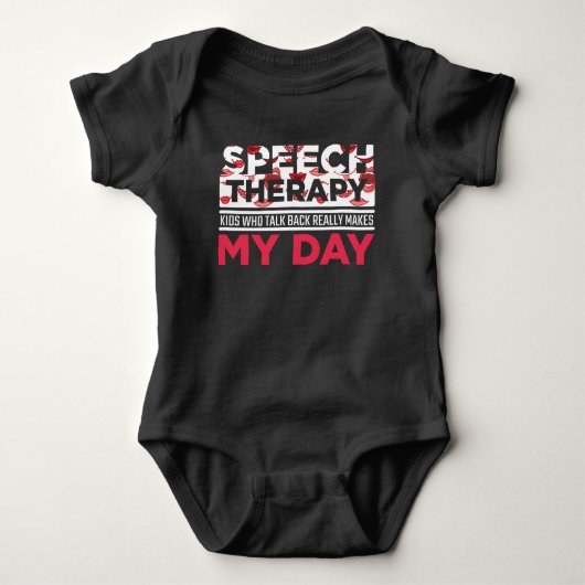 Speech Therapy Appreciation Kind Logopedics Teache Romper (Voorkant)