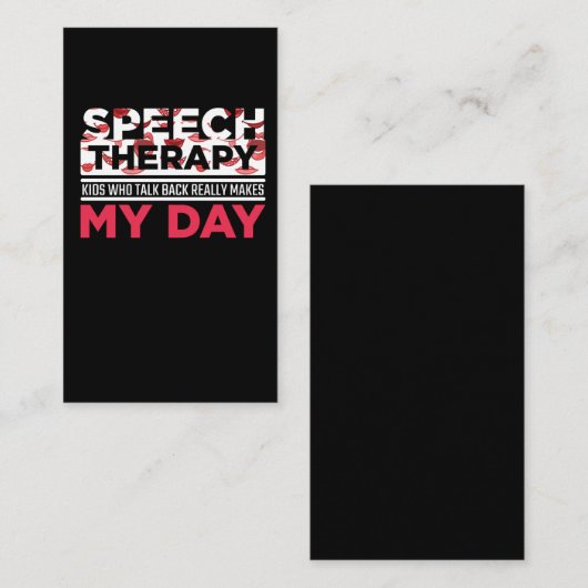 Speech Therapy Appreciation Kind Logopedics Teache Visitekaartje (Voorkant / Achterkant)