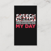 Speech Therapy Appreciation Kind Logopedics Teache Visitekaartje (Voorkant)