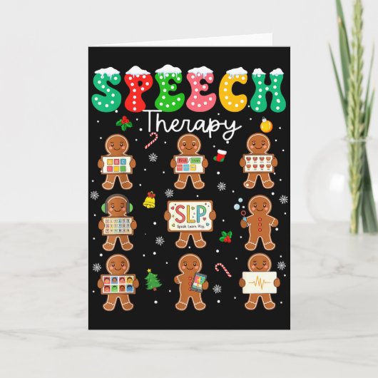 Speech Therapy Christmas Slp Therapy Cookies Ginge Kaart (Voorkant)