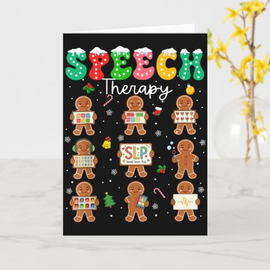 Speech Therapy Christmas Slp Therapy Cookies Ginge Kaart (Gele Bloem)