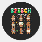 Speech Therapy Christmas Slp Therapy Cookies Ginge Ronde Sticker (Voorkant)