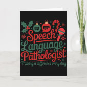 Speech Therapy Christmas Speech Therast Kaart (Voorkant)