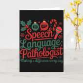 Speech Therapy Christmas Speech Therast  Kaart (Gele Bloem)