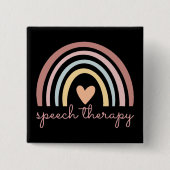 Speech Therapy I Vierkante Button 5,1 Cm (Voorkant)