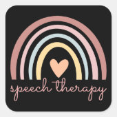 Speech Therapy I Vierkante Sticker (Voorkant)