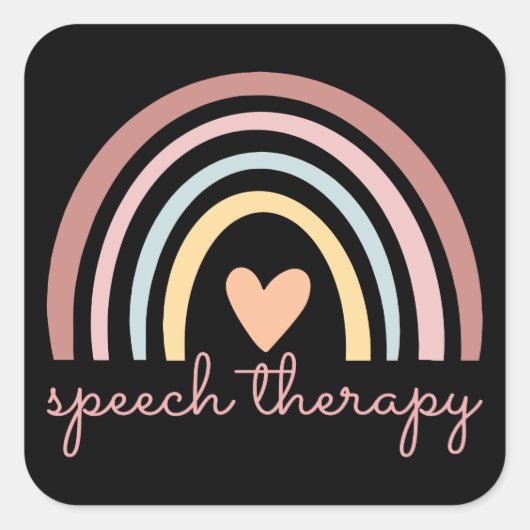 Speech Therapy I Vierkante Sticker (Voorkant)