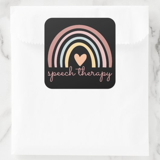 Speech Therapy I Vierkante Sticker (Tas)