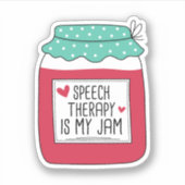 Speech Therapy is mijn jam Sticker (Voorkant)