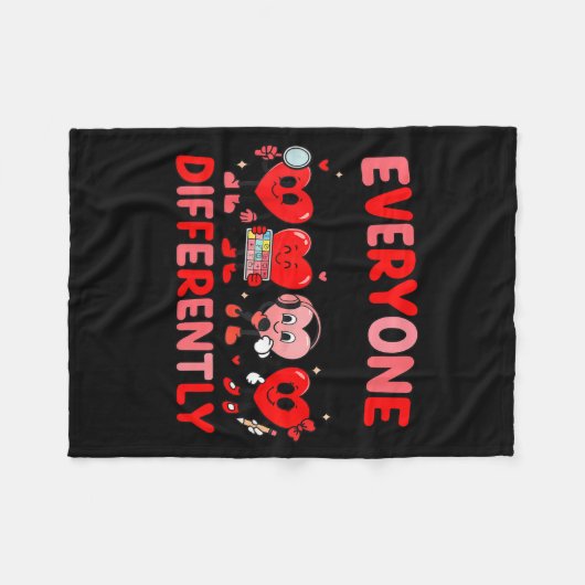 Speech Therapy Language Pathologist Valentines Day Fleece Deken (Voorkant (Horizontaal))