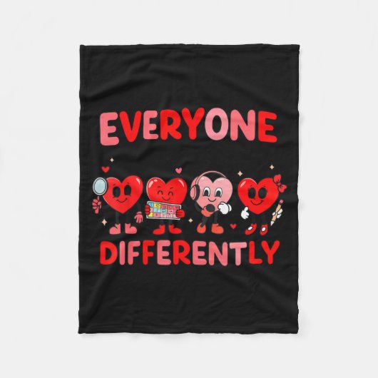 Speech Therapy Language Pathologist Valentines Day Fleece Deken (Voorkant)
