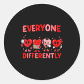 Speech Therapy Language Pathologist Valentines Day Ronde Sticker (Voorkant)