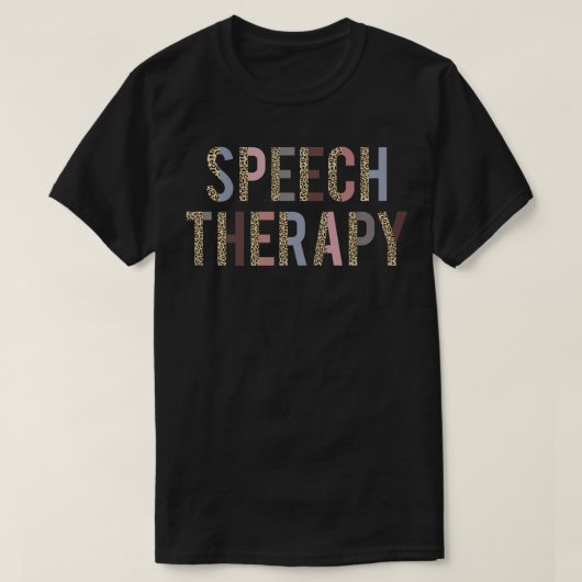 Speech Therapy Leopard Print Speech Language Pat T-shirt (Design voorkant)