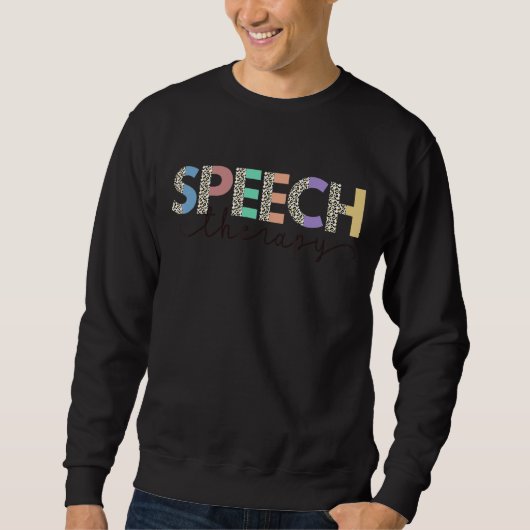 Speech Therapy Lopard Print voor CC SC Slp Therapi Trui (Voorkant)