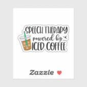 Speech Therapy Powered by Iced koffie Sticker (Vel)