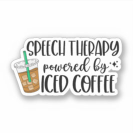 Speech Therapy Powered by Iced koffie Sticker