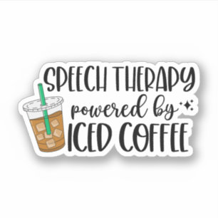 Speech Therapy Powered by Iced koffie Sticker
