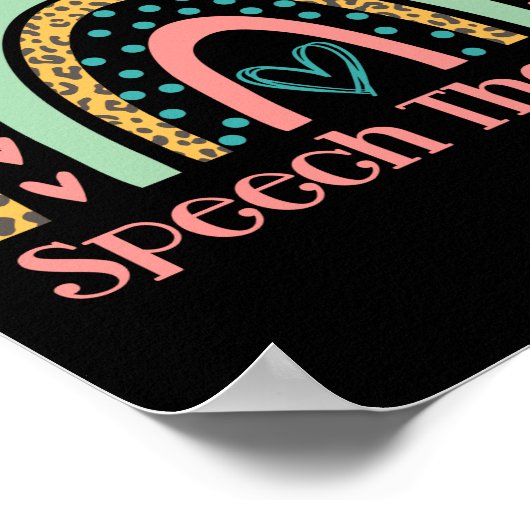 Speech Therapy Rainbow Speech Language Patholoog Poster (Hoek)
