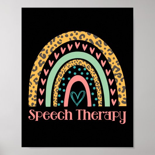Speech Therapy Rainbow Speech Language Patholoog Poster (Voorkant)