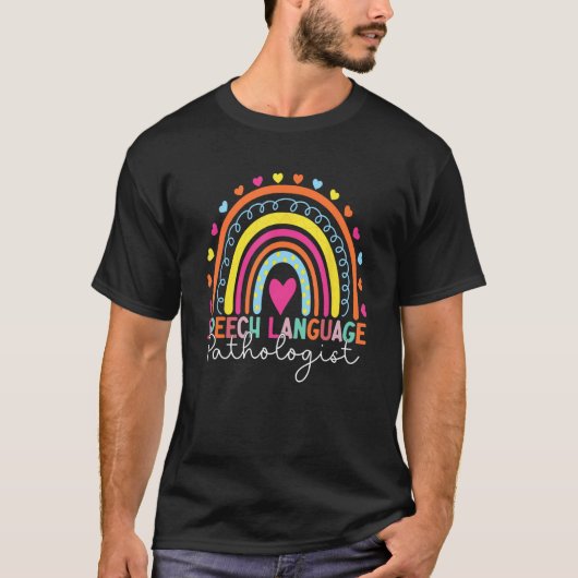 Speech Therapy Rainbow Speech Language Patholoog T-shirt (Voorkant)