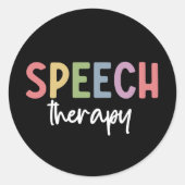 Speech Therapy SLP Speech Pathologist Gifts Ronde Sticker (Voorkant)