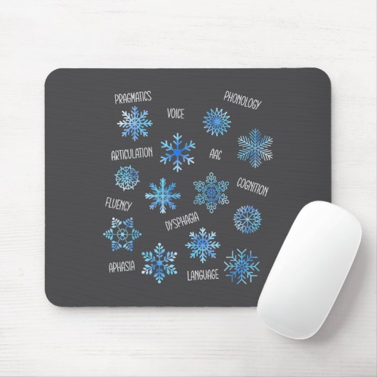 Speech Therapy Snowflake Winter Vocabulary Theme F Muismat (Met muis)
