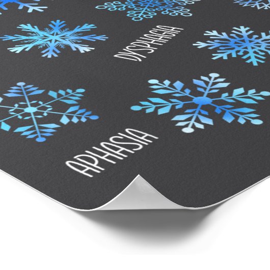 Speech Therapy Snowflake Winter Vocabulary Theme F Poster (Hoek)