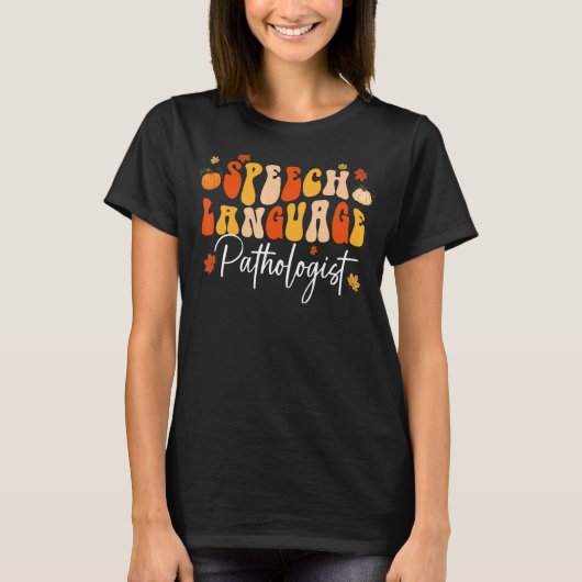 Speech Therapy Speech Language Patholoog Retro F T-shirt (Voorkant)