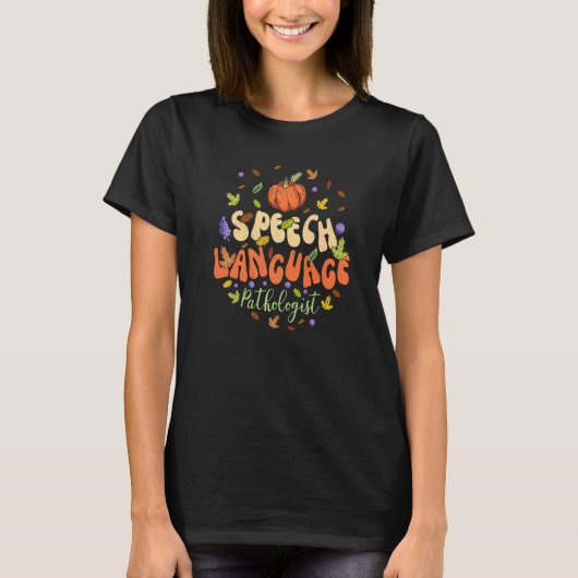 Speech Therapy Speech Language Patholoog Retro F T-shirt (Voorkant)