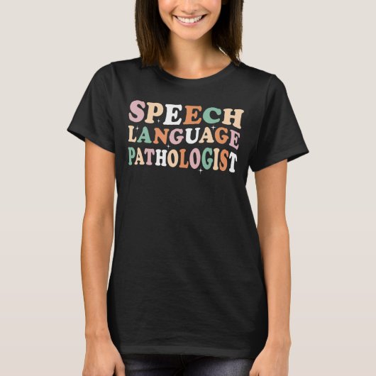 Speech Therapy Speech Language Patholoog Retro G T-shirt (Voorkant)