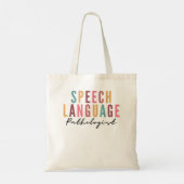 Speech Therapy Speech Language Patholoog SLP Cre Tote Bag (Achterkant)