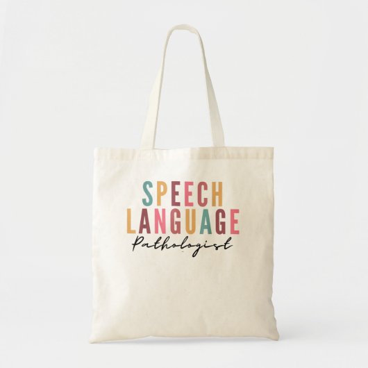 Speech Therapy Speech Language Patholoog SLP Cre Tote Bag (Voorkant)