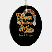 Speech Therapy Speech Language Patholoog SLP Tea Keramisch Ornament (Rechts)