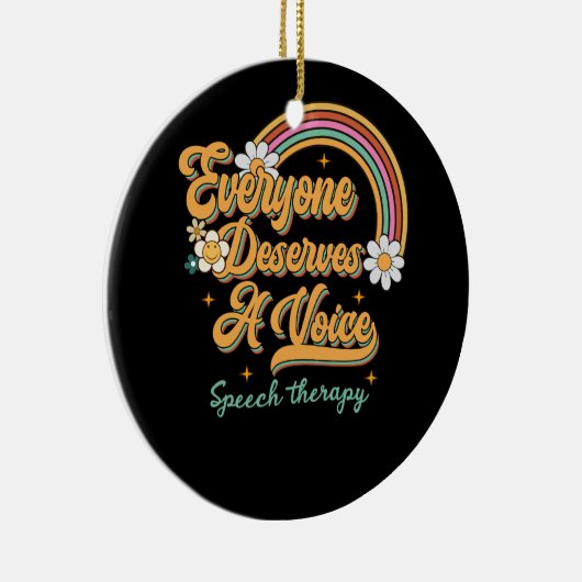 Speech Therapy Speech Language Patholoog SLP Tea Keramisch Ornament (Rechts)