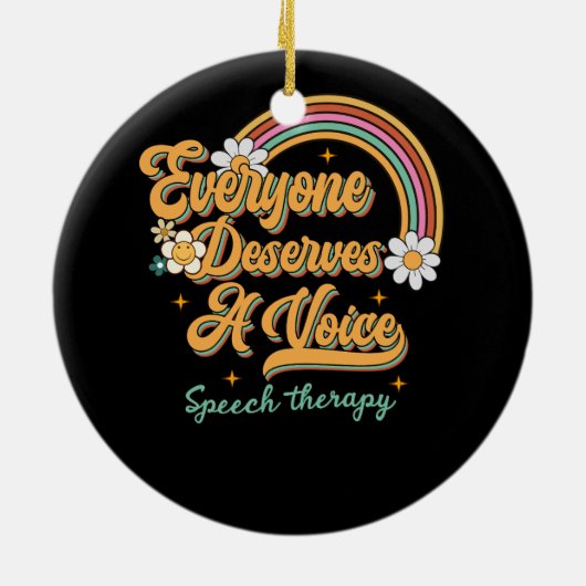 Speech Therapy Speech Language Patholoog SLP Tea Keramisch Ornament (Achterkant)