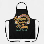 Speech Therapy Speech Language Patholoog SLP Tea Schort (Voorkant)